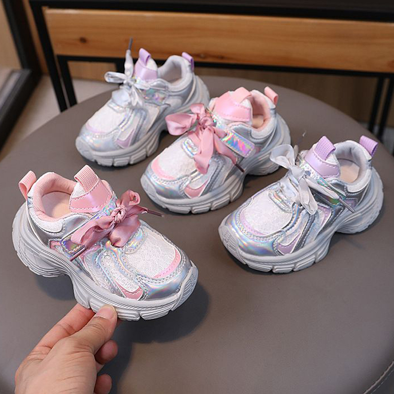 Toddler Shoes for Girl Kids Casual Sport Sneakers Children Mesh Breathable Lightweight Trainers Walkfashion Princess Shoes Size 21 - 30 W0655