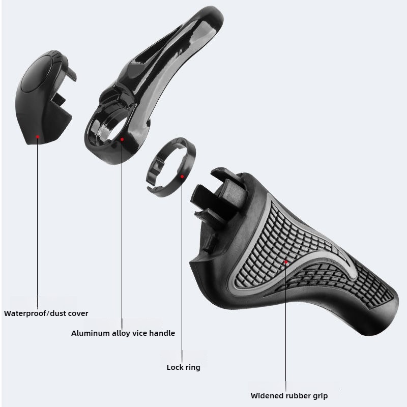 Bike Handle Grips Ergonomics Design Soft Gel Dual Lock on Bicycle Handlebar Grips for Mountain MTB MBX Bike Electric Scooter
