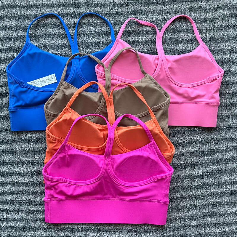 Designer Naked Feel Double-Sided Brushed Pure Color Sports Bra Yoga Top Fitness Underwear c1