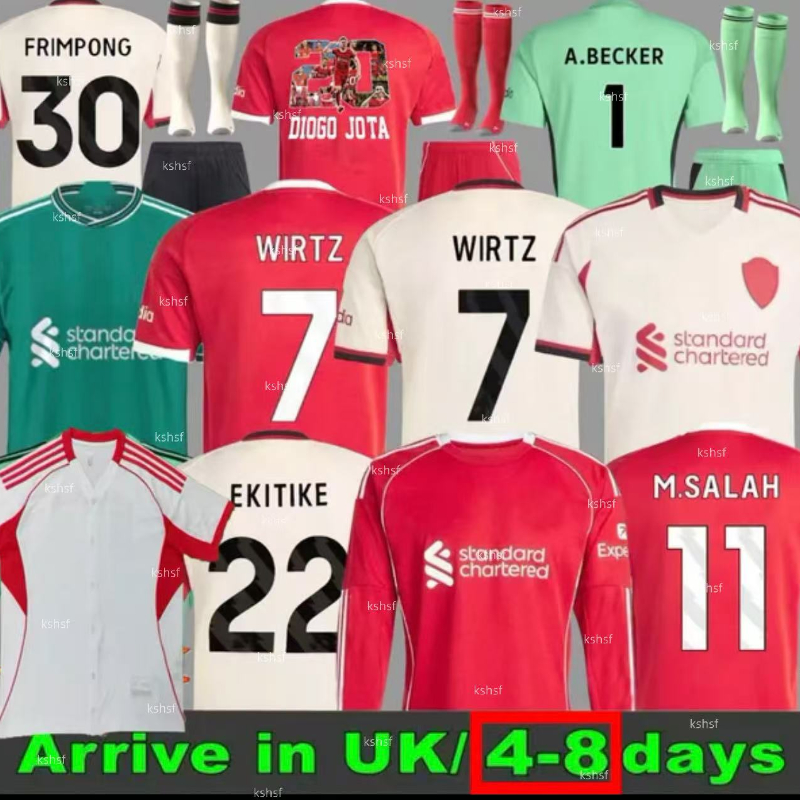 25 26 MAC ALLISTER soccer jersey DIOGO JOTA 22 EkitikE 2025 2026 football shirt Luis DIaz SZOBOSZLAI A.BECKER FRIMPONG Wirtz 7 Kerkez men kids kit uniforms SALAH