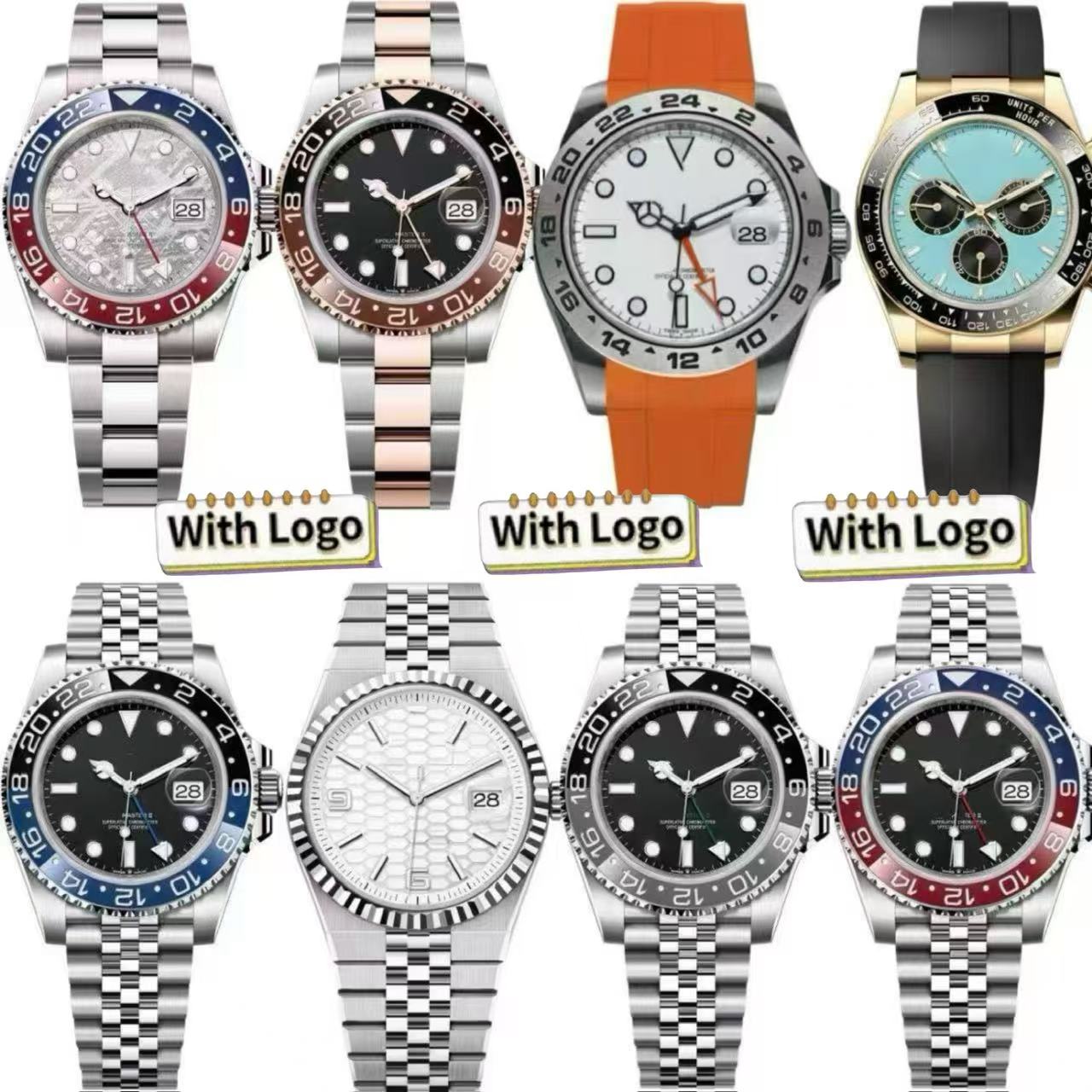 Mens watch 40MM automatic movement AAA designer watches Stainless steel/Rubber luxury Wristwatches with sapphire glass box reloj orologio montre luminous