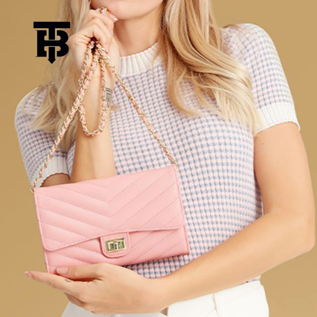 TB BHULAMTE Free Shipping Designer Luxury Striped Women's Shoulder Bag New High-end Minimalist Handbag Fashionable Chain Crossbody Bag Casual Mak