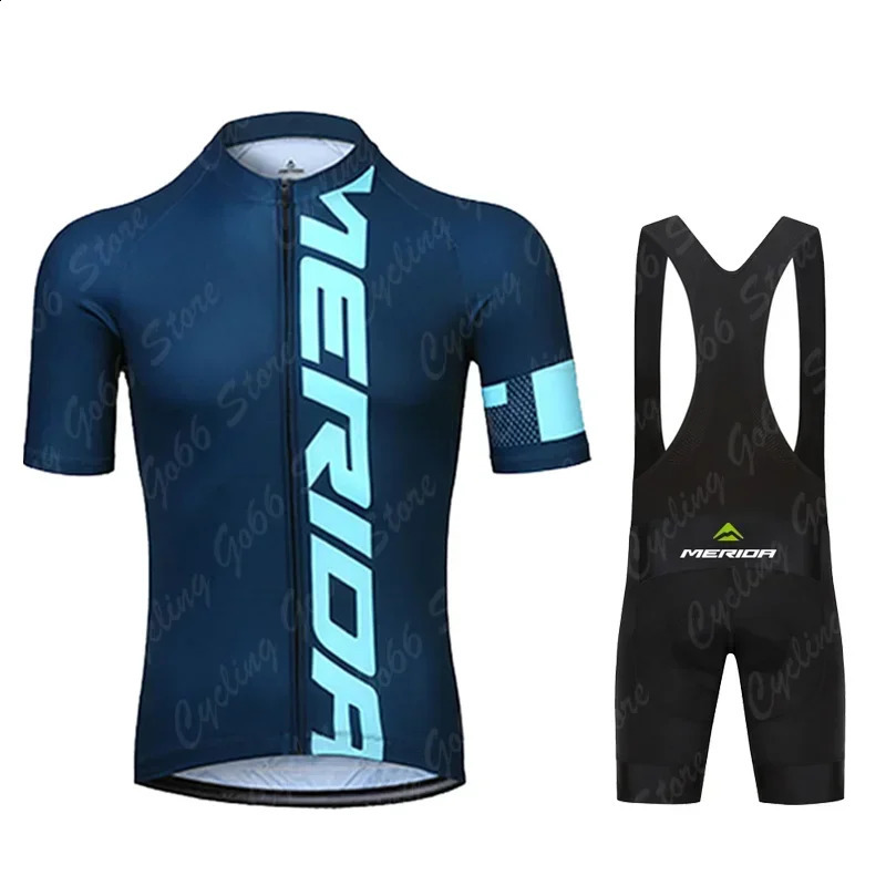2025 Merida Cycling Jersey Set Summer Short Sleeve Breathable Mens MTB Bike Clothing Maillot Ropa Ciclismo Uniform Suit 250822