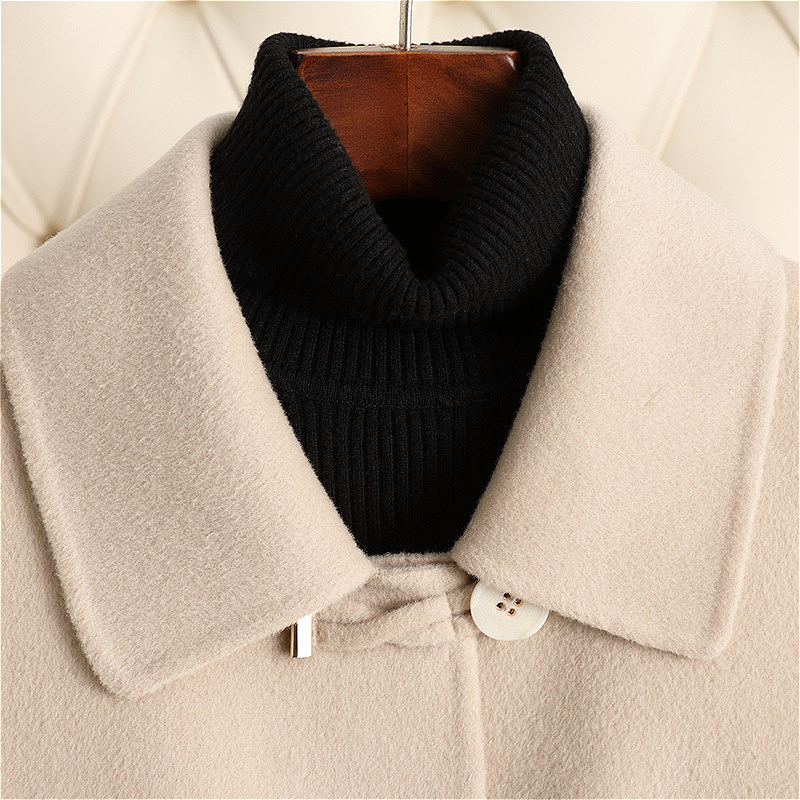 D5304 Double-faced fleece wool coat for women short 2024 autumn and winter new Chinese style mother's wear