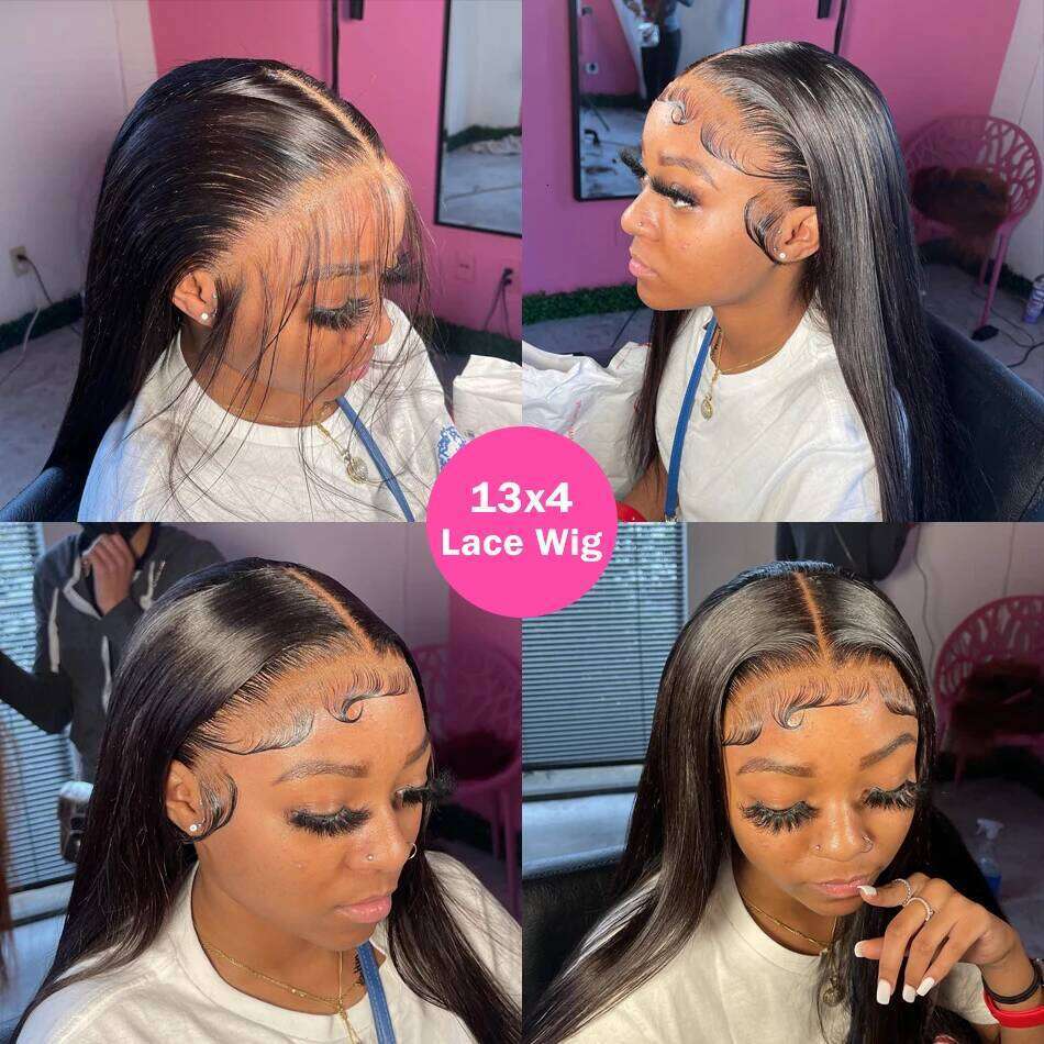 Rosabeauty 30 40 Inch Hd Wig 13X6 Bone Straight Lace Frontal Human Hair Wigs For Women