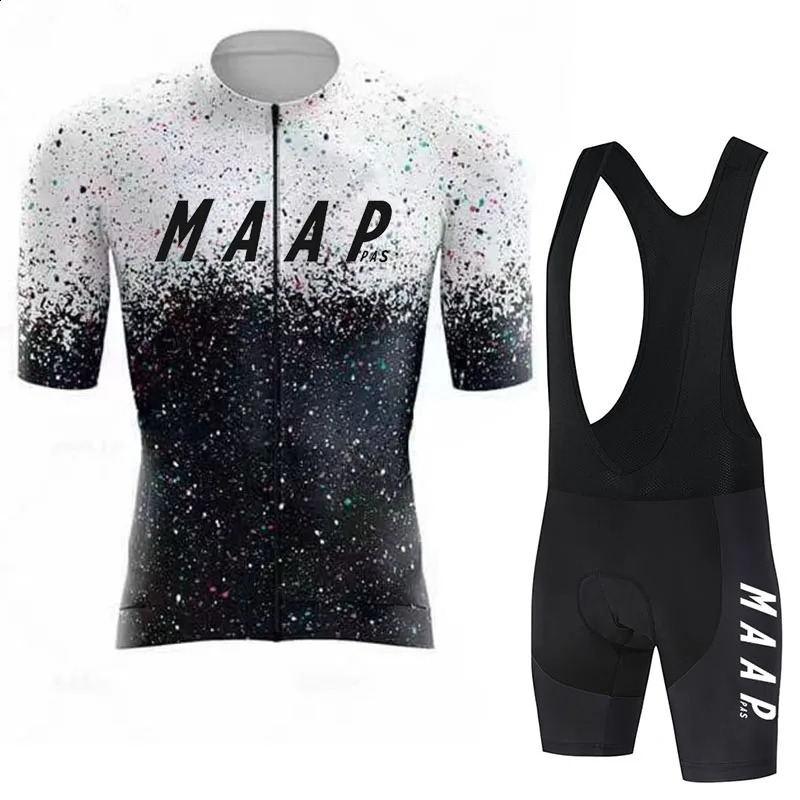 MAAPPAS Mens summer cycling sportswear short set MTB road uniform quick drying clothes bicycle jersey bib 250822