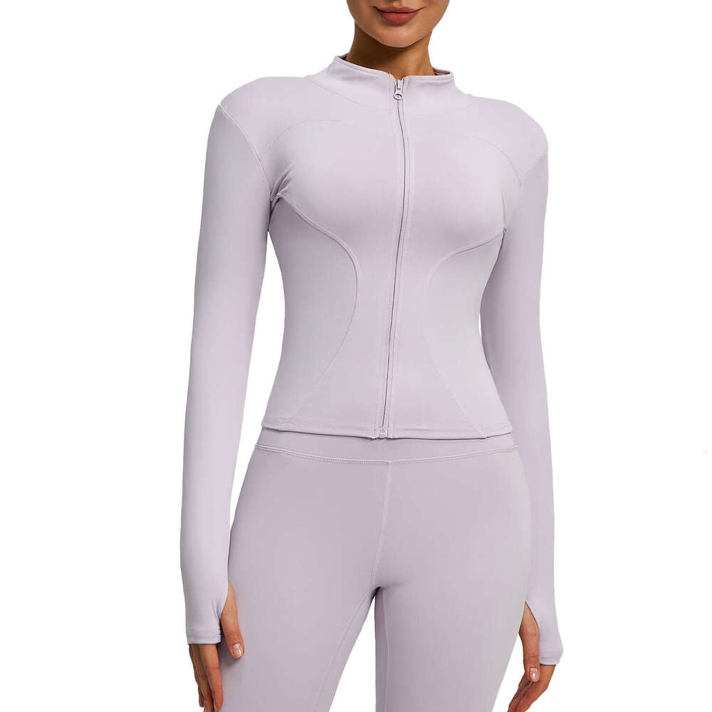 Slimming Zipper Sports Jacket Women Long Sleeve Tight-fitting Running Fitness Yoga Clothing Top ab