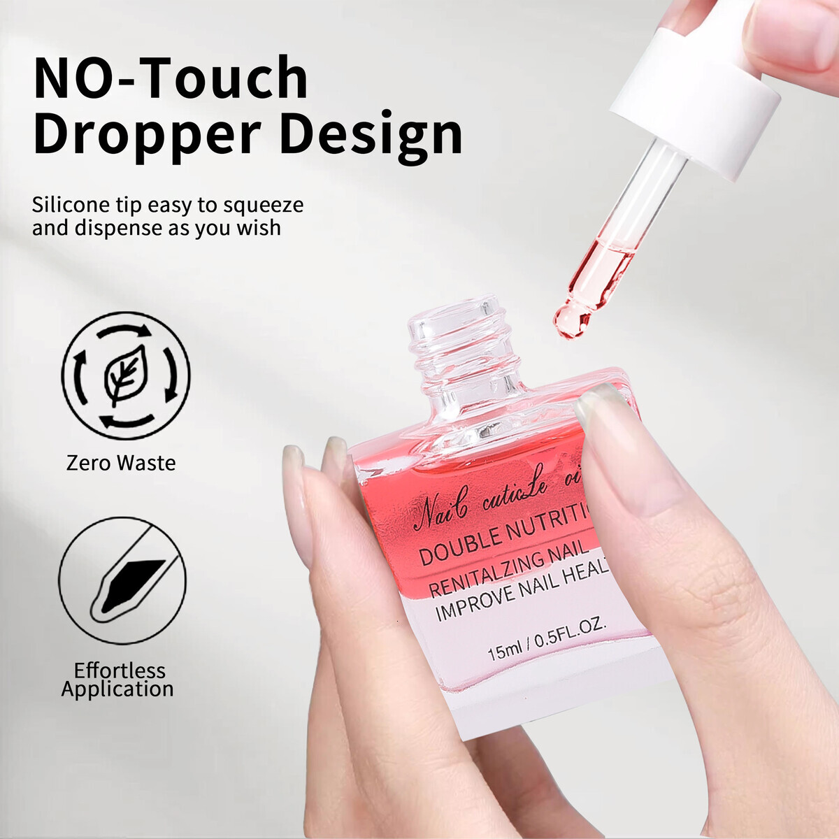 Nail art two-color nail nourishing oil, finger edge oil, anti backstitch and anti breakage floral nail oil, nail care