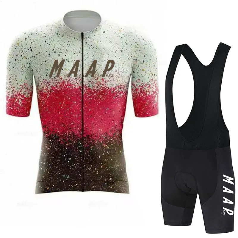 MAAPPAS Mens summer cycling sportswear short set MTB road uniform quick drying clothes bicycle jersey bib 250822