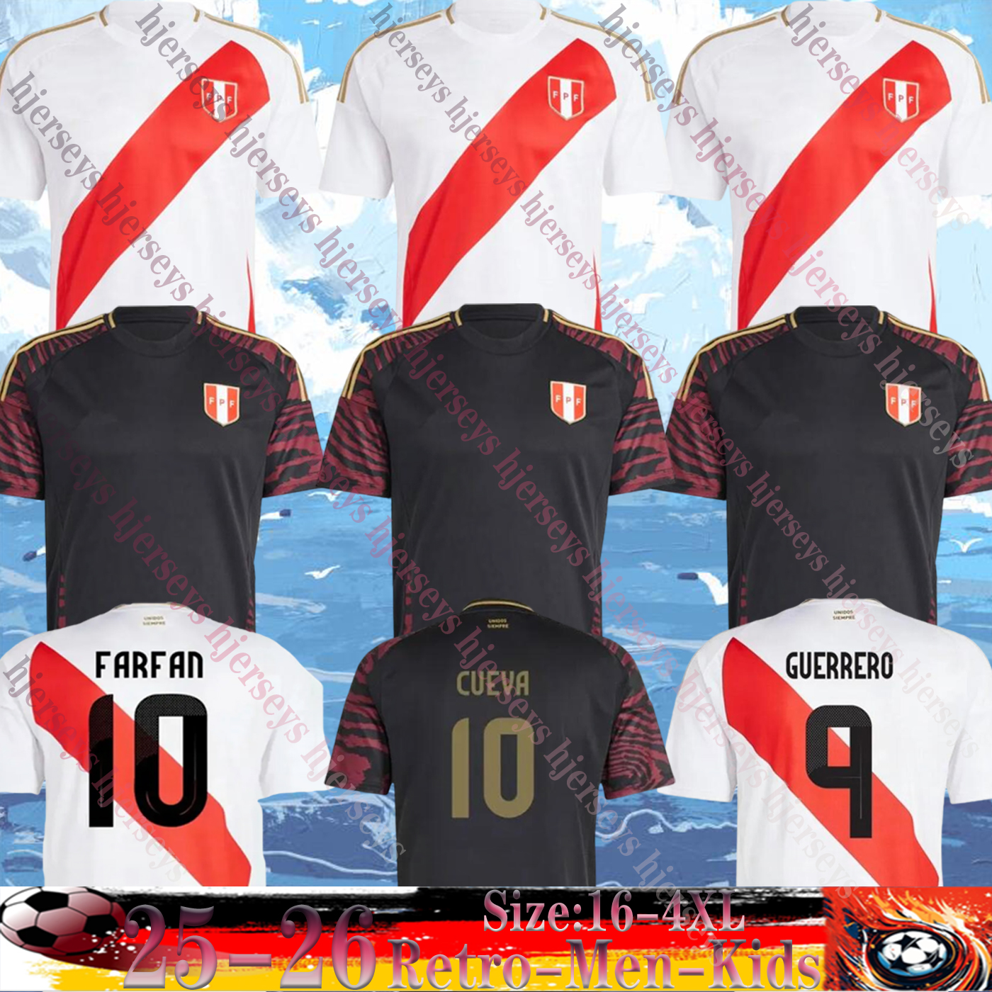2024 2025 Copa Americ Peru soccer jerseys 24 25 national team home away Seleccion Peruana Cuevas PINEAU CARTAGENA ABRAM fans version Men football shirts kids kit S-XXL