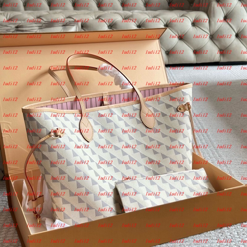 New Genuine logo must have Nneverfull Luxury shopping bag Womens crossbody shoulder bag designer handbag Tote mirror quality leather bag 2PCs with Coin wallet 10a