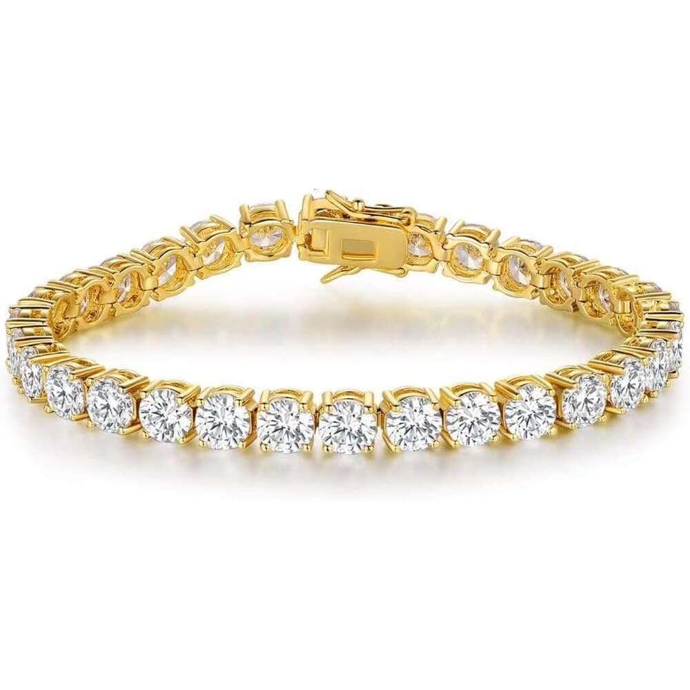 Tennis Bracelet for Women and Men 3mm-7mm Cubic Zirconia White Gold/Yellow Gold Plated Size 6-8.5 inches