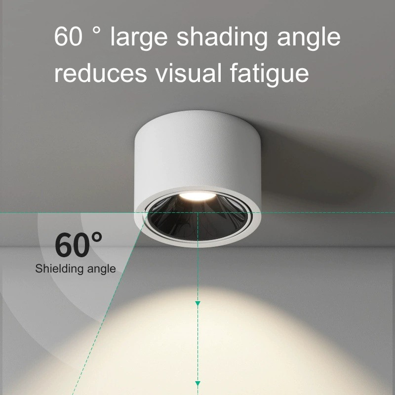Ultra-thin surface-mounted spotlights, anti-glare, adjustable Angle, small hill light effect, no need for holes, new living room products, special off