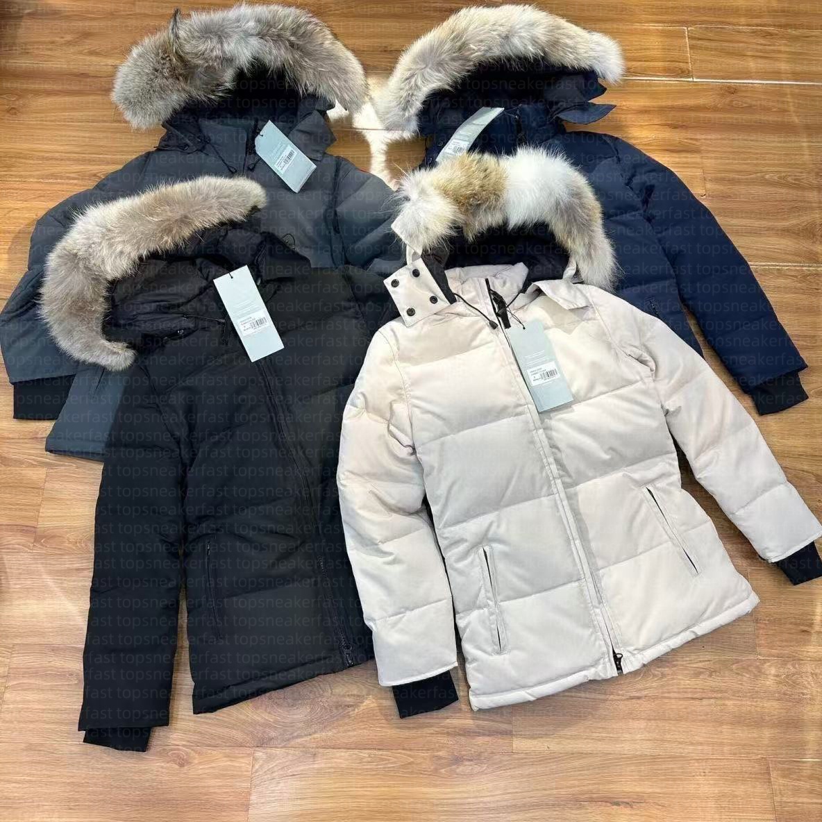 Designer Womans Coats Women Puffer Jacket Fur Hooeds Removable Winter canada goosejackets womens Down jacket Thick Warm Coat