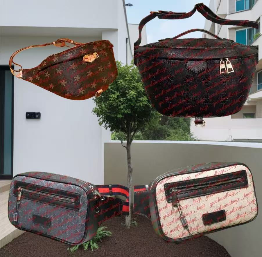 Top Quality Designer bags Unisex Men Women leather Sport Runner Fanny Pack Belly Waist Bum Bag Fiess Running Belt Jogging Pouch Back grid