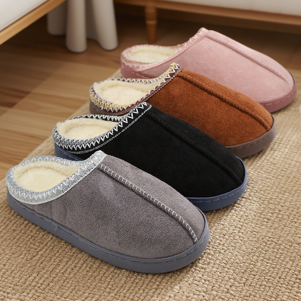 Free Shipping 2025 Winter New Design Men's and Women's Same Cotton Slippers Indoor Home Couple Comfortable Warm Plush Slippers Large Size 47