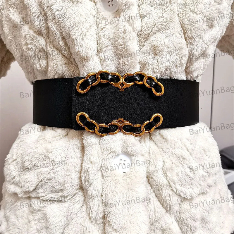 cclies designer brand belts large gold buckle leather classic womens dress belt variety of styles colors available women ladies width 7cm chanelly channels 1SP2