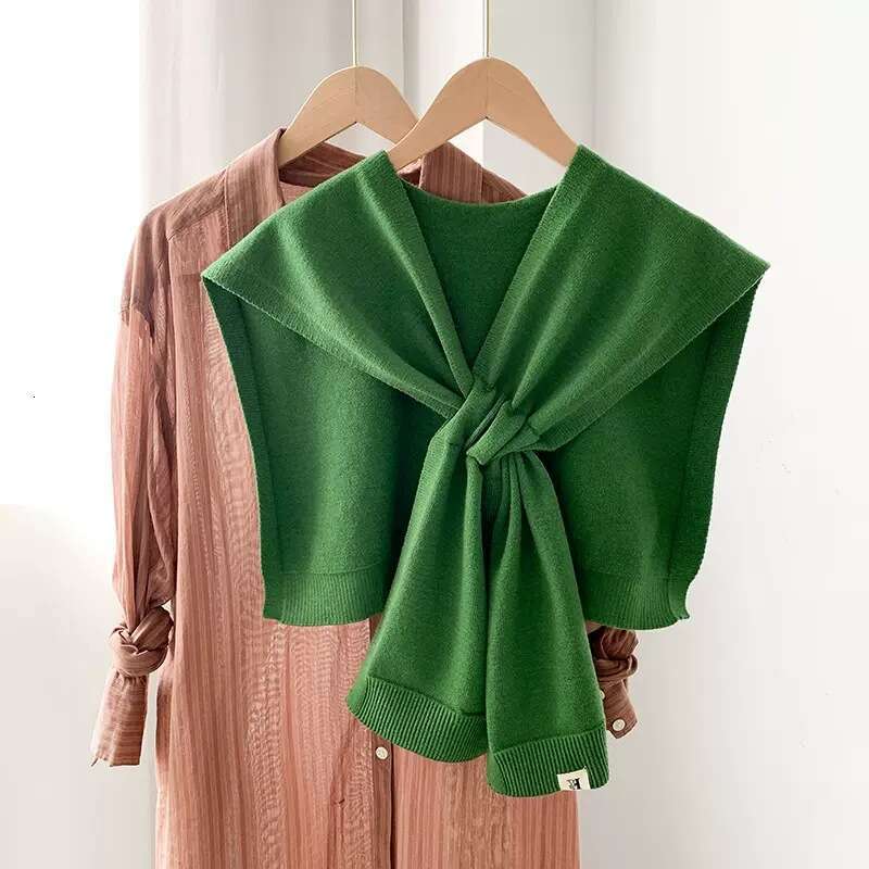 casquette beanie cap Dongdaemun Solid Color Small Shawl for Women, Autumn and Winter Outerwear, Korean Style Versatile Ins Trend Knitted Wool Scarf