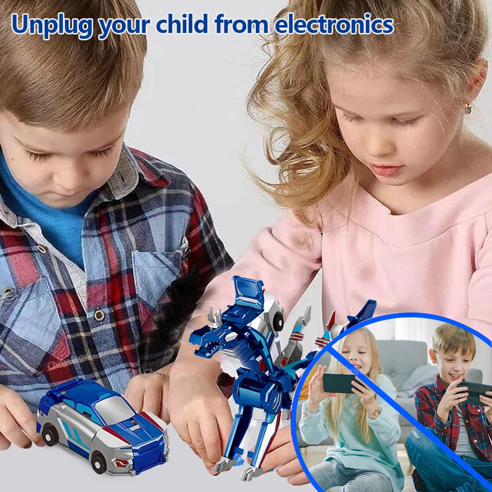 2 in 1 Magic Transformation Car Kids Transformer Toys Deformed Horse Model Magnetic Collision Deformation Gift 250823