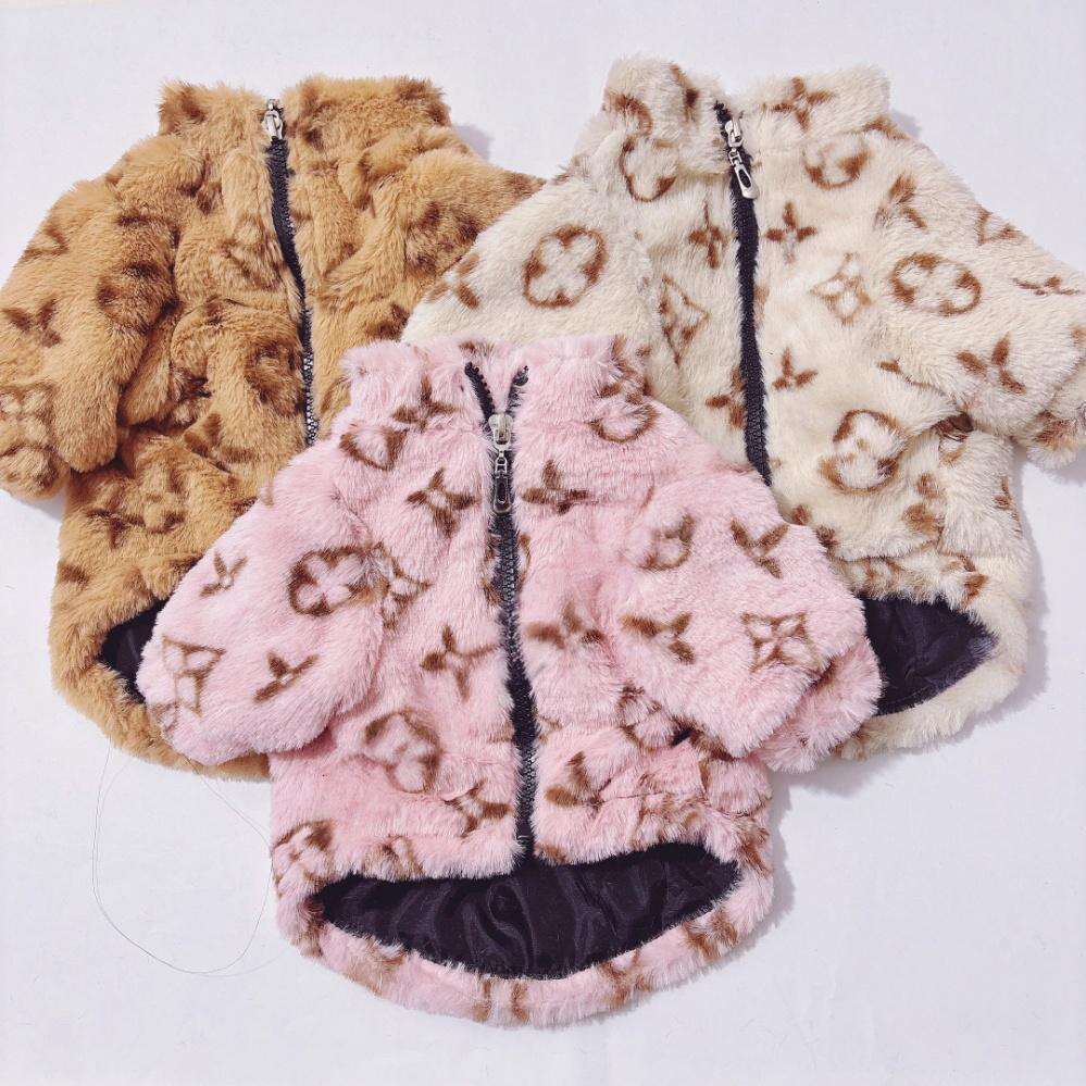 Clothes Autumn And Winter Jackets Fur Teddy Schnauzer Pomeranian Chihuahua Pet Fashion Dog Designer Cat Clothing Free shipping