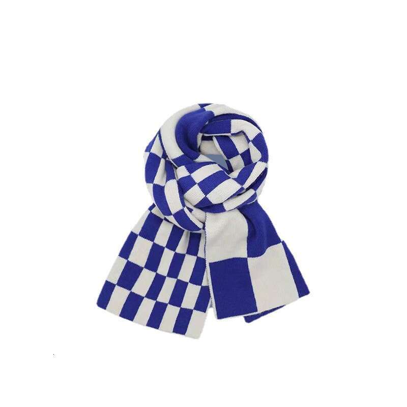 casquette beanie cap Klein Blue New Style Atmosphere Scarf Women Winter Shawl Thickened Warm Trendy Versatile Neck Warmer for Men Christmas