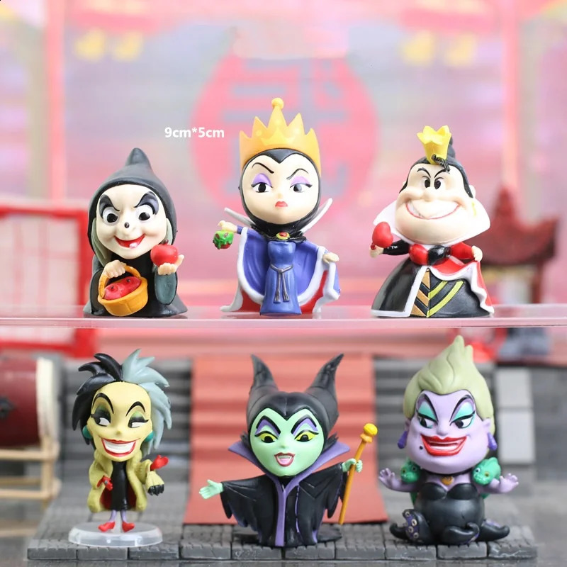 Q Version Anime Figure Queen Maleficent Evil Jasmine Rapunzel Kawaii Action Collection Model Toys Kids Christmas Gift 250823