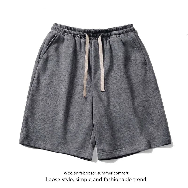 Mens Athletic Shorts Summer Workout Loose Fit Plain Black Knit Running Gym Training Sports Shorts 250825