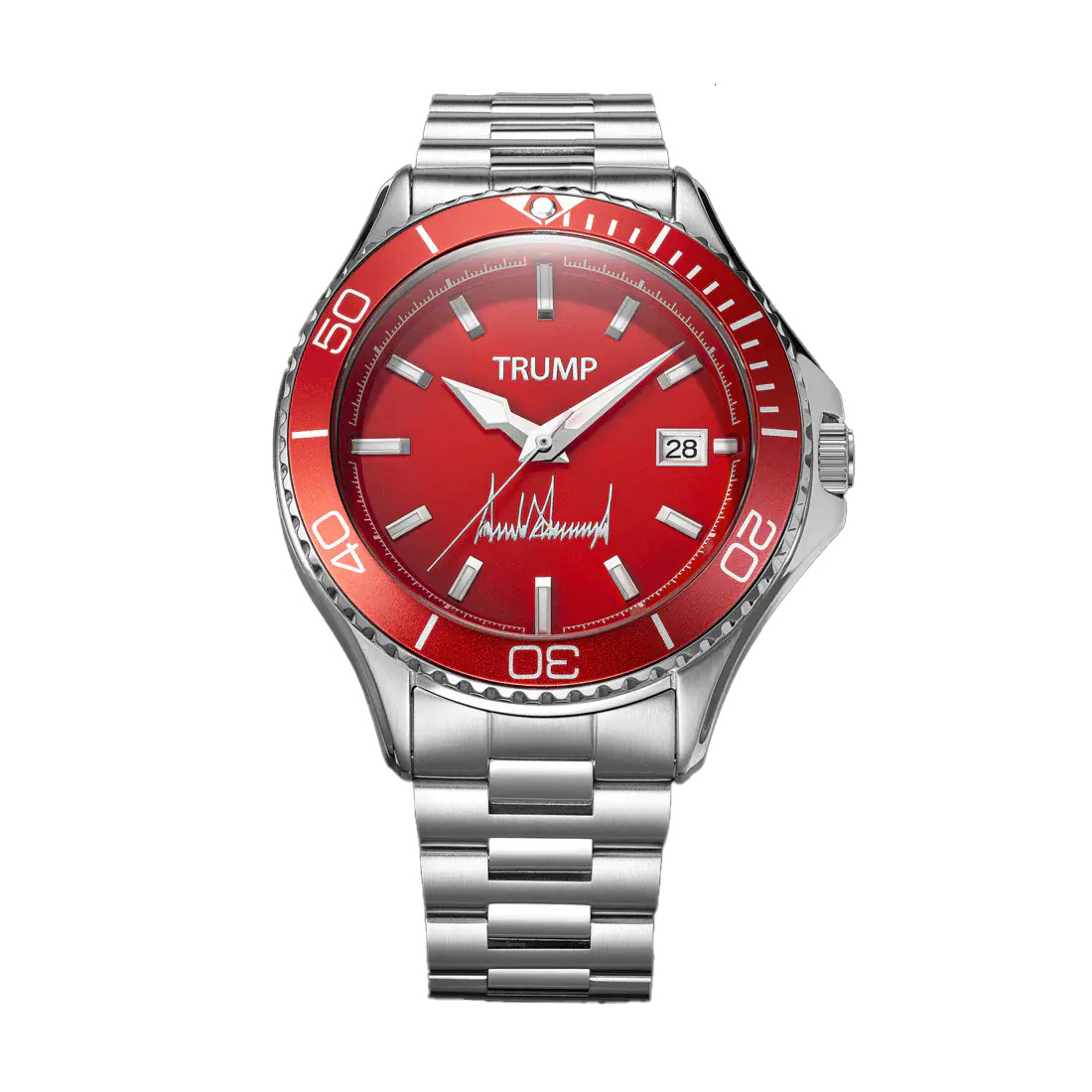 Red Trunnp Watch Victory Beauty FIGHT 2024 MAGA Never Surrender Mens Womens Wrist Watches With Gift Box