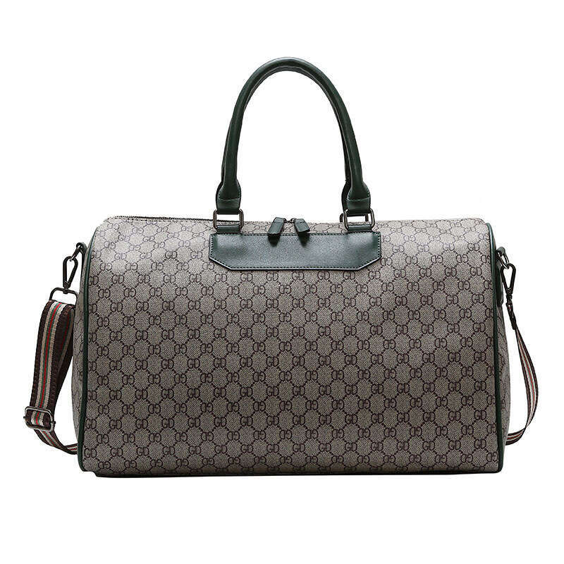 Letter Waterproof PU Handheld Large Capacity Travel Men's Casual Short Business Trip Luggage Storage Bag