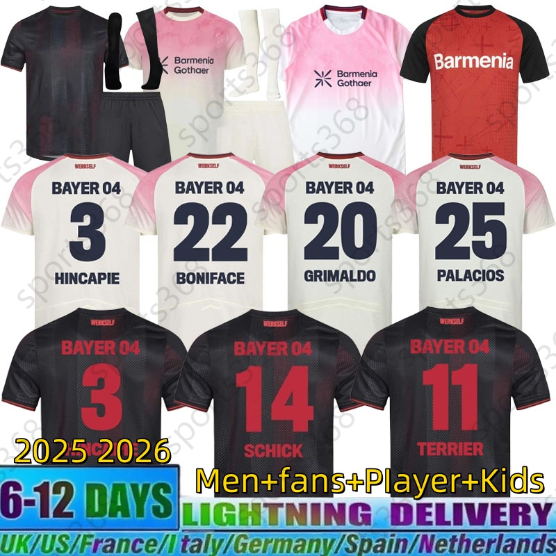 25-26 Bayer LeverkusEnS Soccer Jerseys 25 26 HINCAPIE Home Away third BONIFACE PALACIOS TAPSOBA HOME CH WIRTZ Paulo Football Shirt men kids Kits 16-28 Football Jersey
