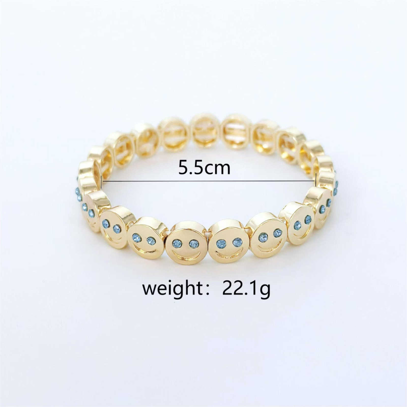 2024 New Gold Happy Love Bracelet For Women Zirconia Charm Beaded Elastic Bracelets W250526