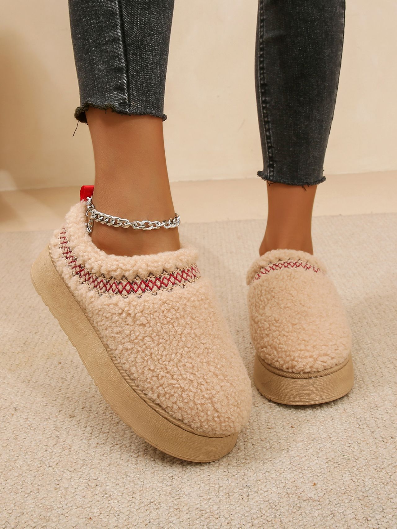 Free Shipping 2025 Autumn/Winter New Design Women's Large Snow Boots Short Tube Lace Warm and Thick Velvet Versatile Cotton Shoes Hot Sale