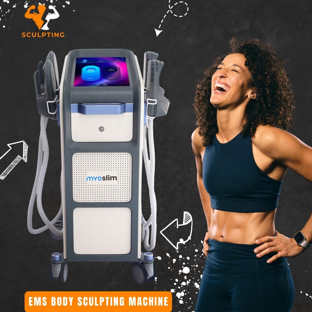 EMS Slimming Equipment Myoslim Body Sculpting Machine For Fat Reduction Muscle Toning Burn Fat Build Abs And Buttocks Tighten Skin Device