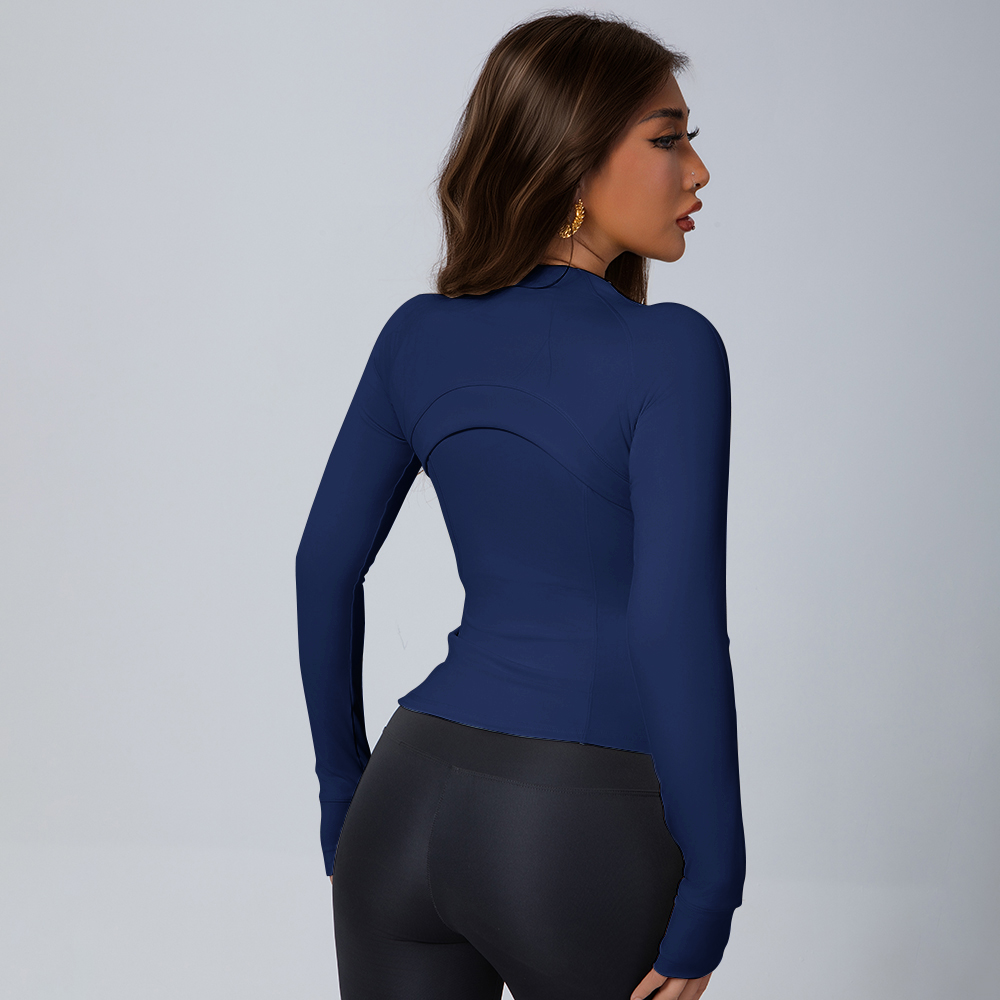 Women's Yoga Jacket Yoga Top Fitted Slim-Fit Jacket Long-Sleeved Sports Casual Fitness Jacket for Women