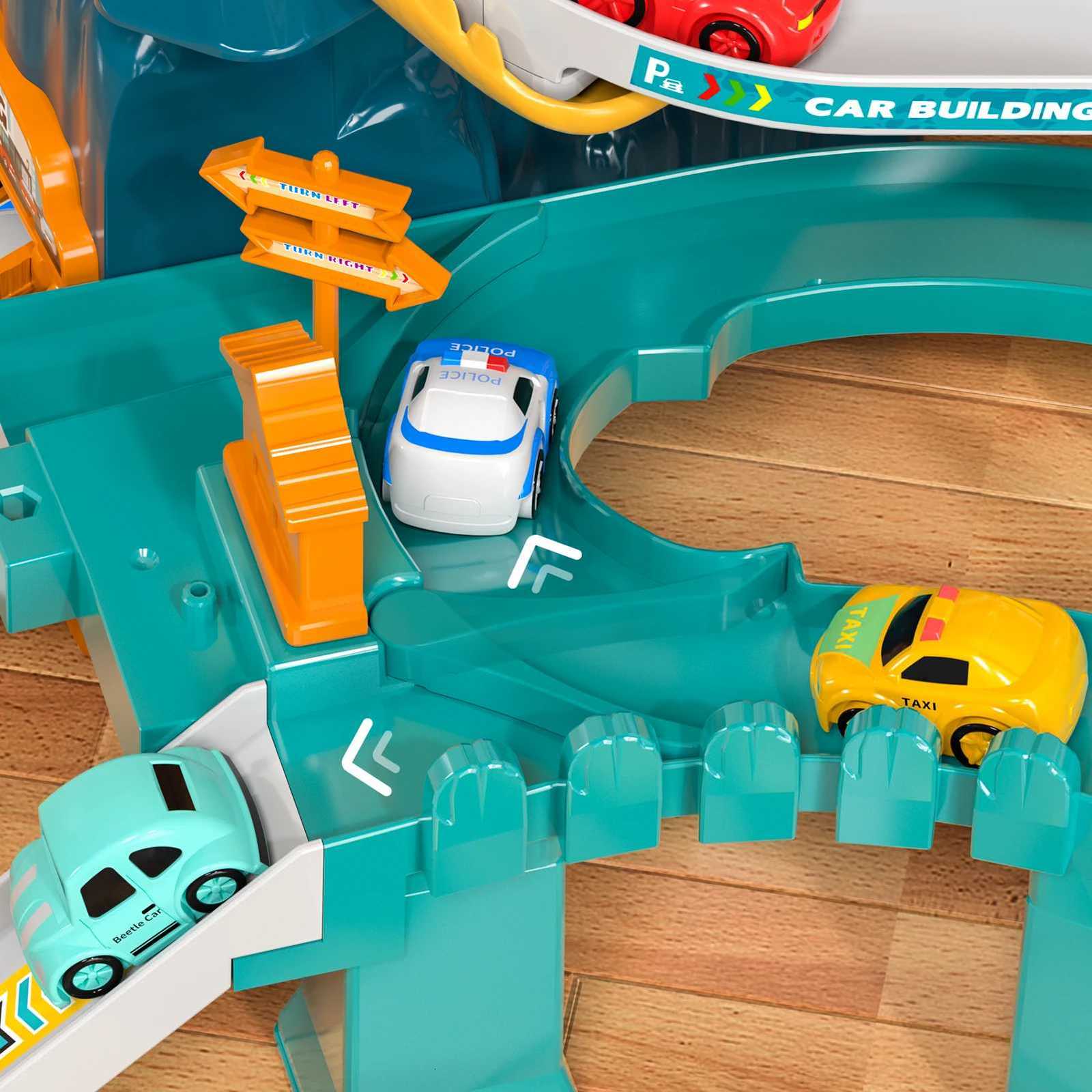 Boys Dinosaur Race Track Playset Dinosaur Rolling Hill Car Track Ramp Track Toys Mountain Track Mini For Kids Y250825