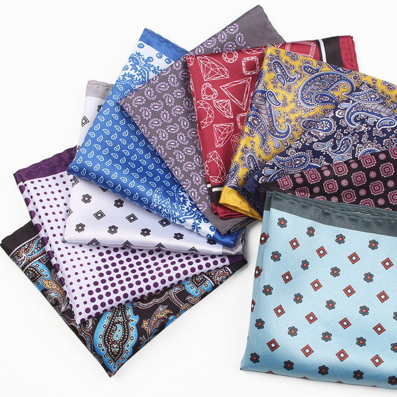 Wholesale 15 mens pocket square 12.5-inch large silk flower pocket square241114