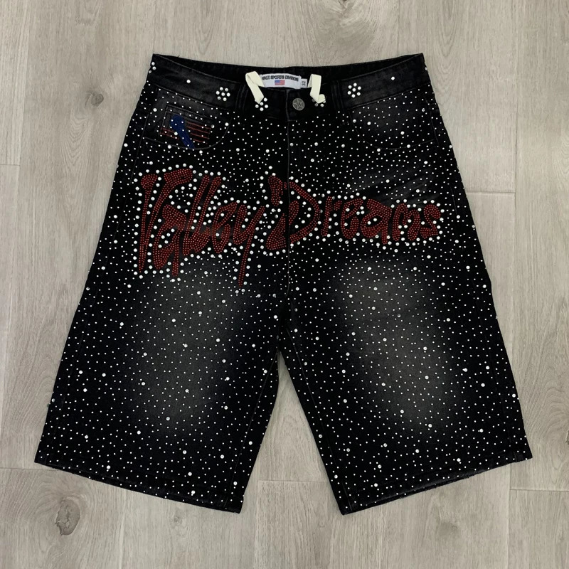 Stock High Quality VALLEY Jean Shorts Summer Streetwear Men Women Fashion Drill Vale Denim Short Pants One Day Shipped Out 250825