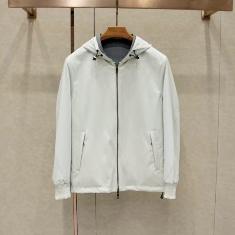 Elegant and luxurious model, high-quality early autumn men's double-sided casual wool hooded jacket jacket