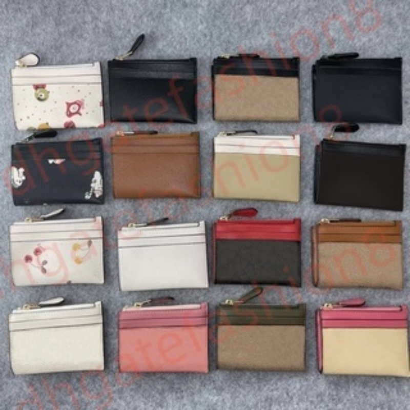 New designer wallet card holder wallets Women keychain wallet cardholder Case Zipper Coin purse key pouch Coin wallet passport holders