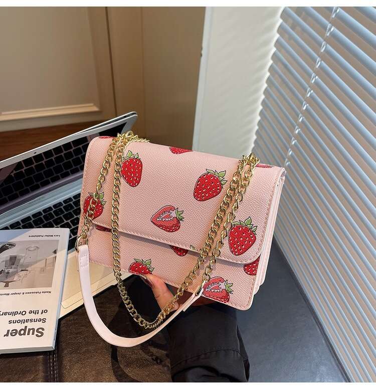 Designe 2025 New Simple Printed for Women, Color Block Fashion Style Single Shoulder Chain Crossbody Bag