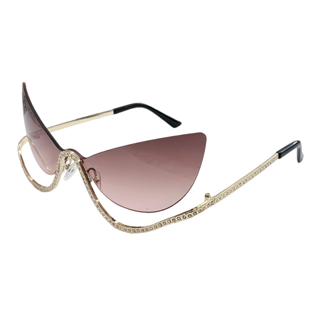 Designer Sunglasses For Women Sunglasses Frameless Dragonfly Wings Diamond Sunglasses Luxury Polarized Goggle Pilot Alloy Frame Oversized UV400 Eyewea