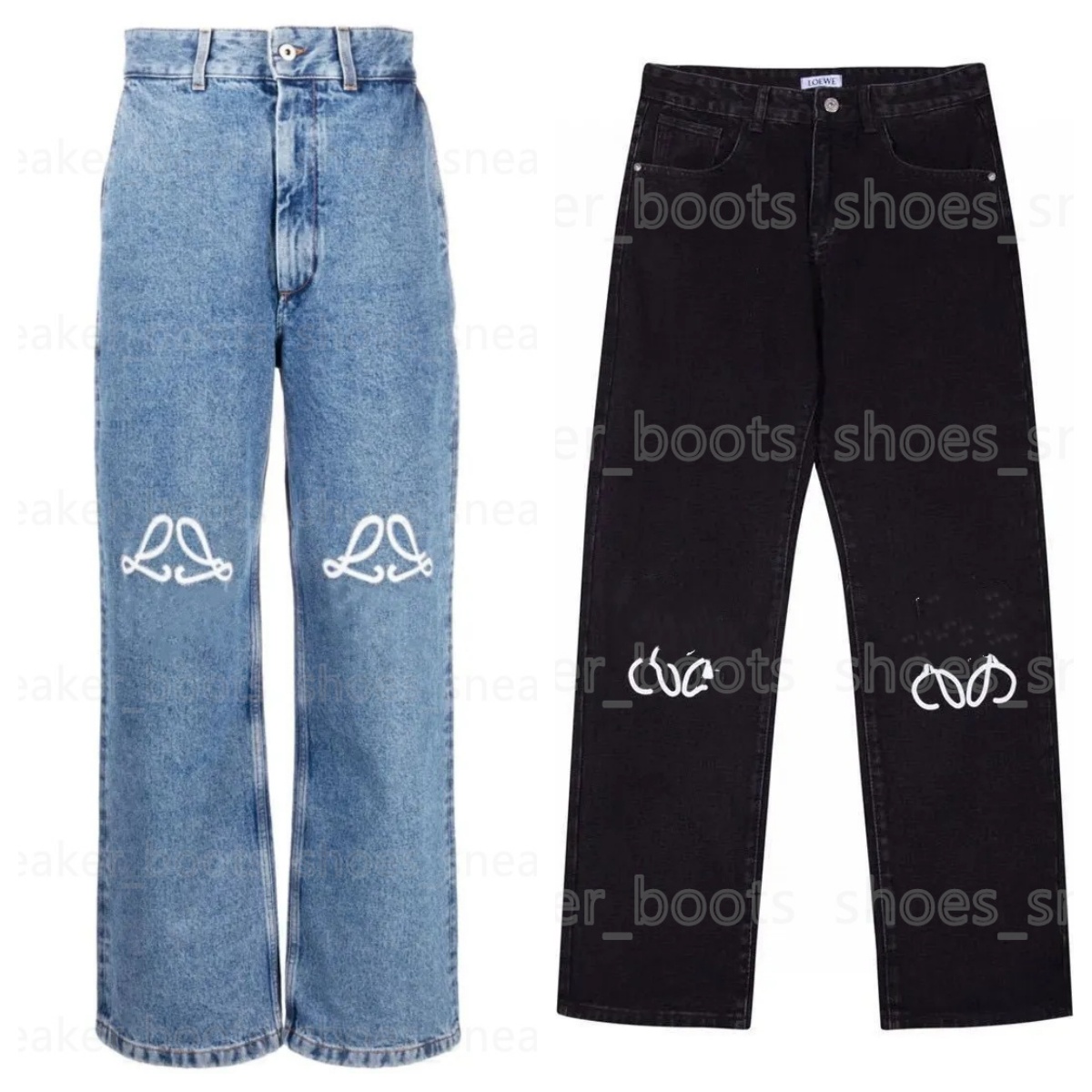 Mens jeans Designer blue denim pants luxury letters embroidered logo classic denim straight pants high-end custom fashion denim pants for women Asian Size XS-5XL