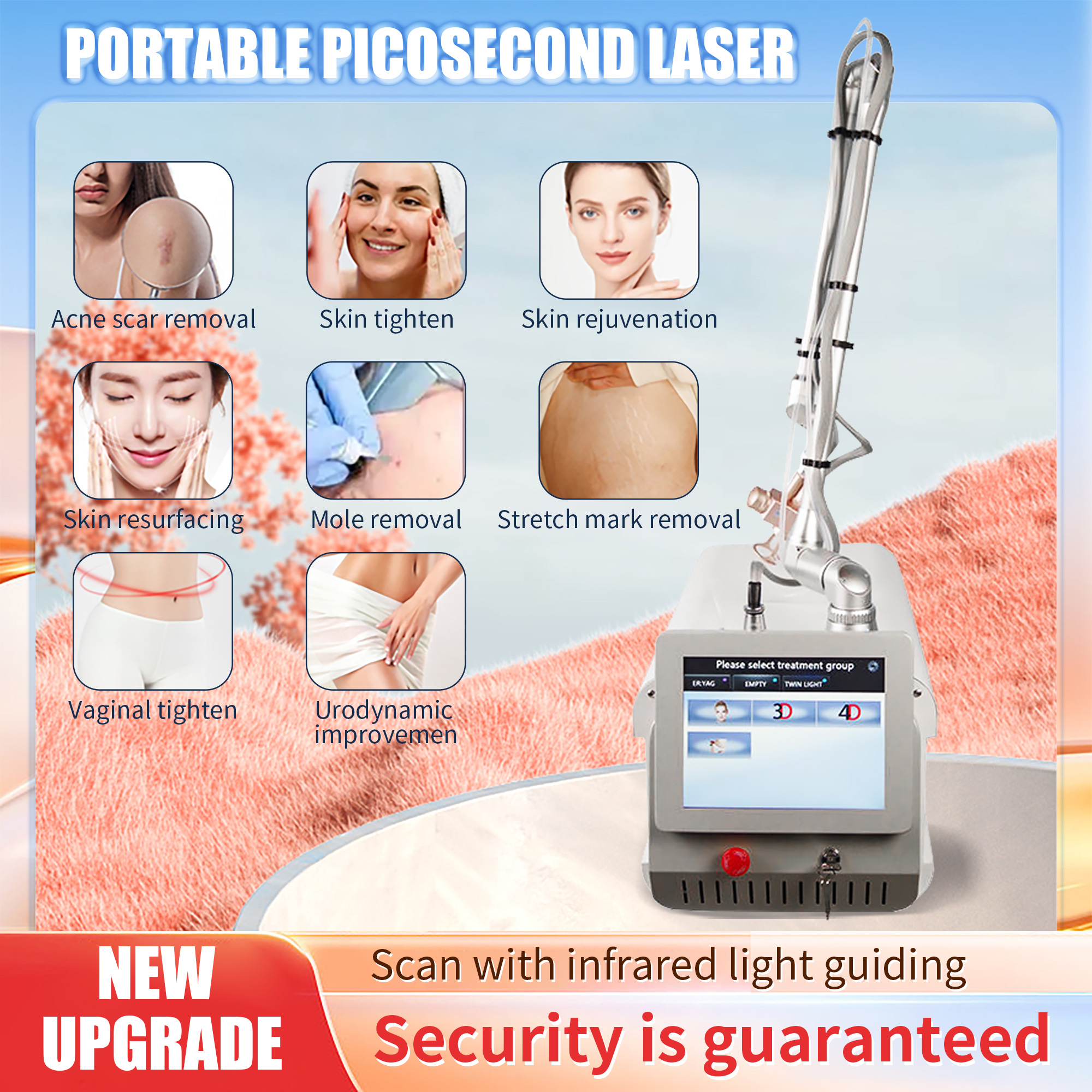 High-end CO2 Laser Beauty Device Removal Of Wrinkles, Fine Lines, Photodamage, Uneven Skin Tone And Sagging Skin Scars And Vaginal Repair Professional