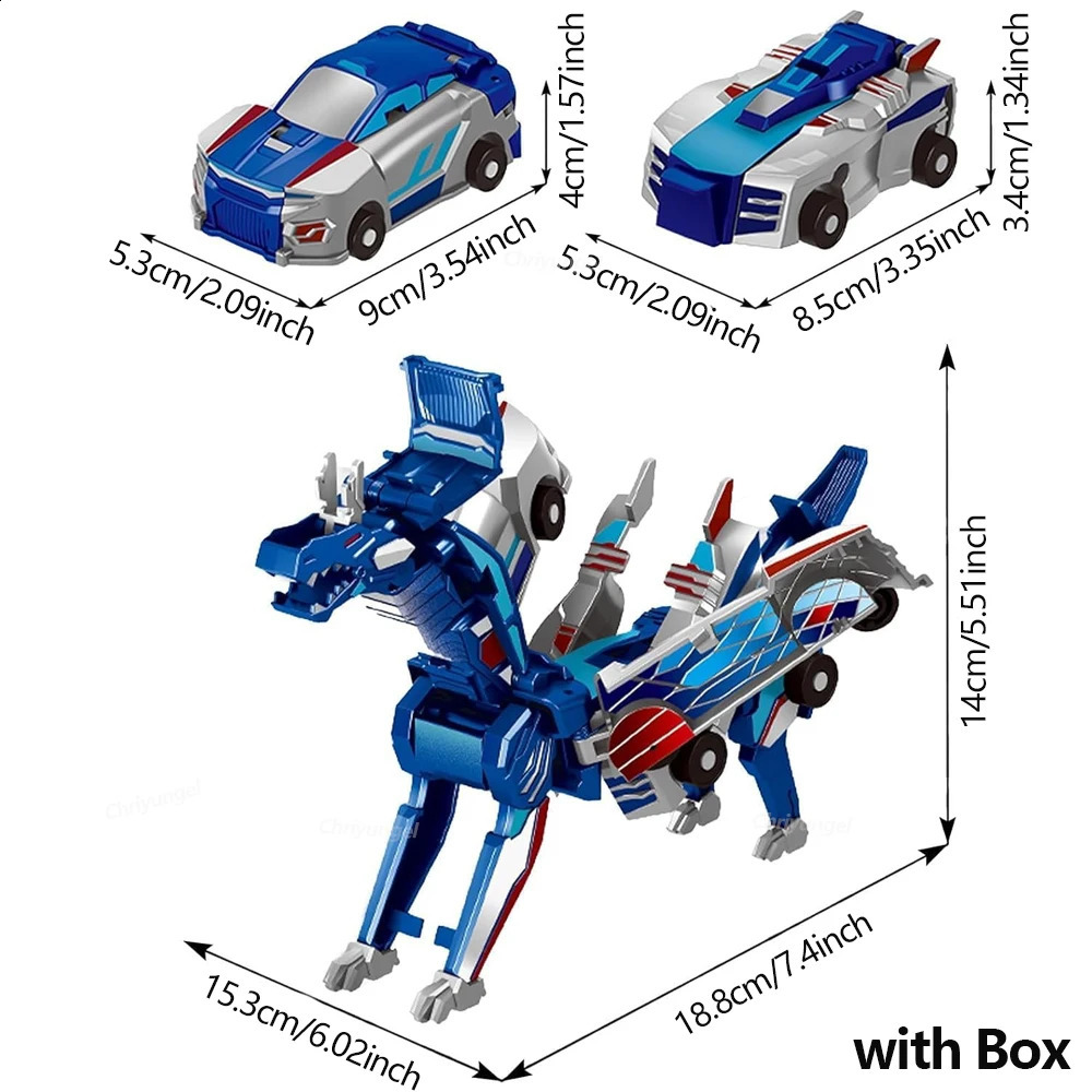 2 in 1 Magic Transformation Car Kids Transformer Toys Deformed Horse Model Magnetic Collision Deformation Gift 250823