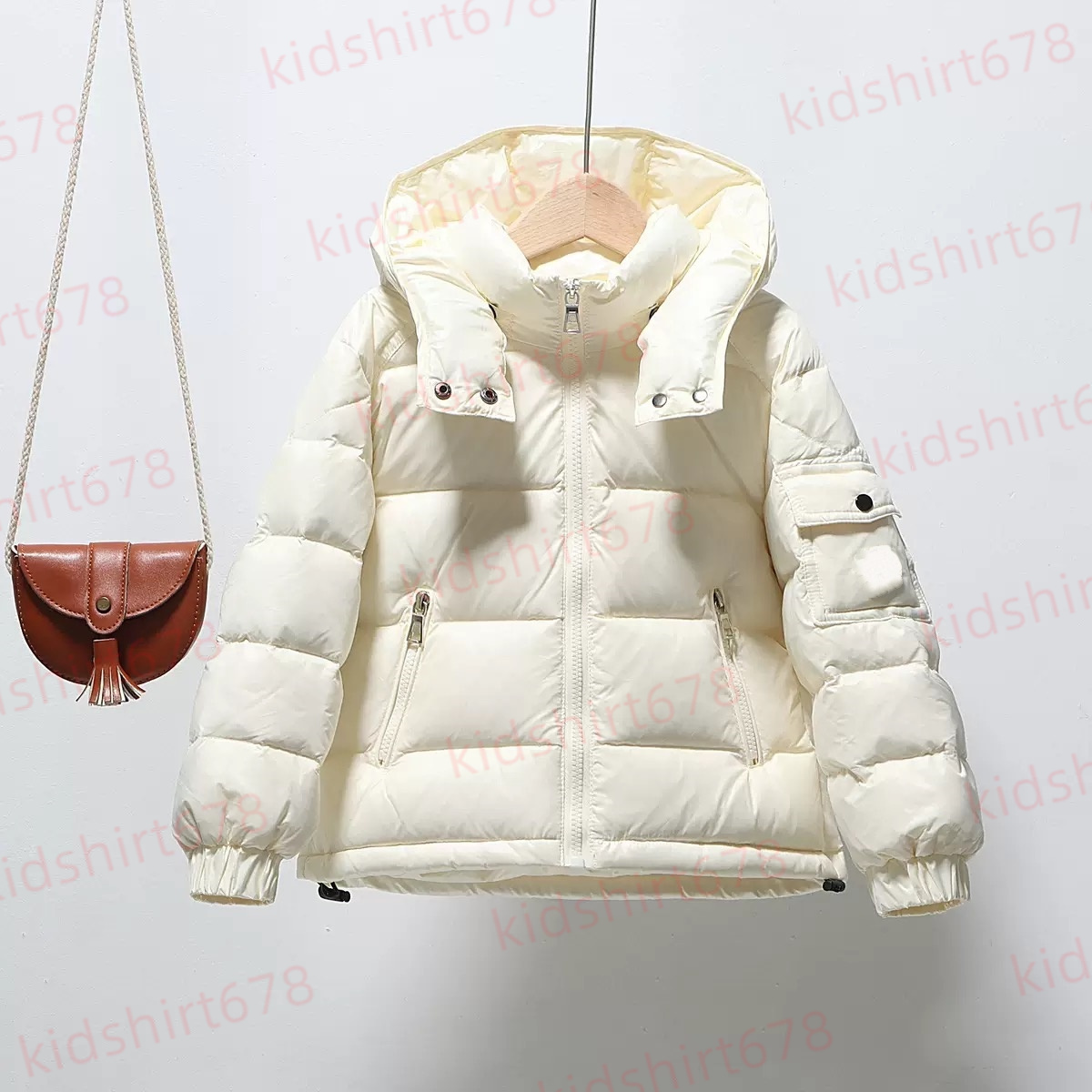 DHgate kids designer clothes down Coat Kids M Embroidered badge Clothing winter outdoor warm and windproof down coats Quality France Luxury Brand downjacket