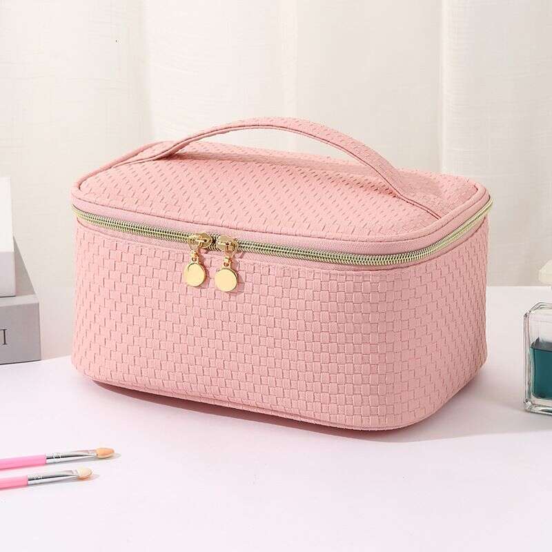 Women's Bags New portable hand held cosmetic high end large capacity women's travel toiletries skin care products data cable storage bag