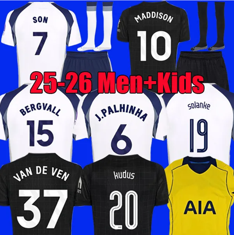 25 26 SON RICHARLISON Soccer Jerseys 2025 2026 home AWAY Football shirt VICARIO KULUSEVSKI SOLANKE WERNER year of the tottenaham Fans players Men 88888