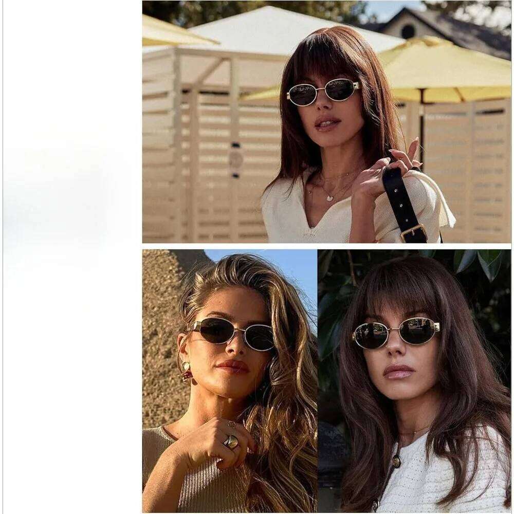 Sunglasses Retro Oval Designer Sun glasses for Women Men Trendy Glasses Classic Shades Protection