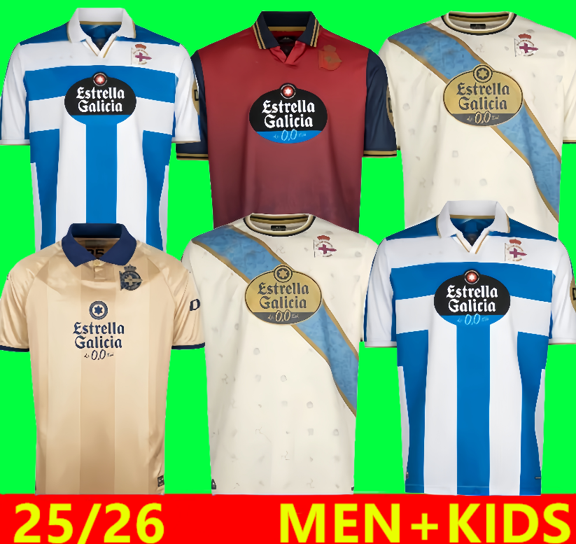 2025 2026 Deportivo de La Coruna Soccer Jerseys LUCAS BOULDINI YEREMAY SORIANO PETXA BARBERO DAVO GAUTO XIMO home away 3rd