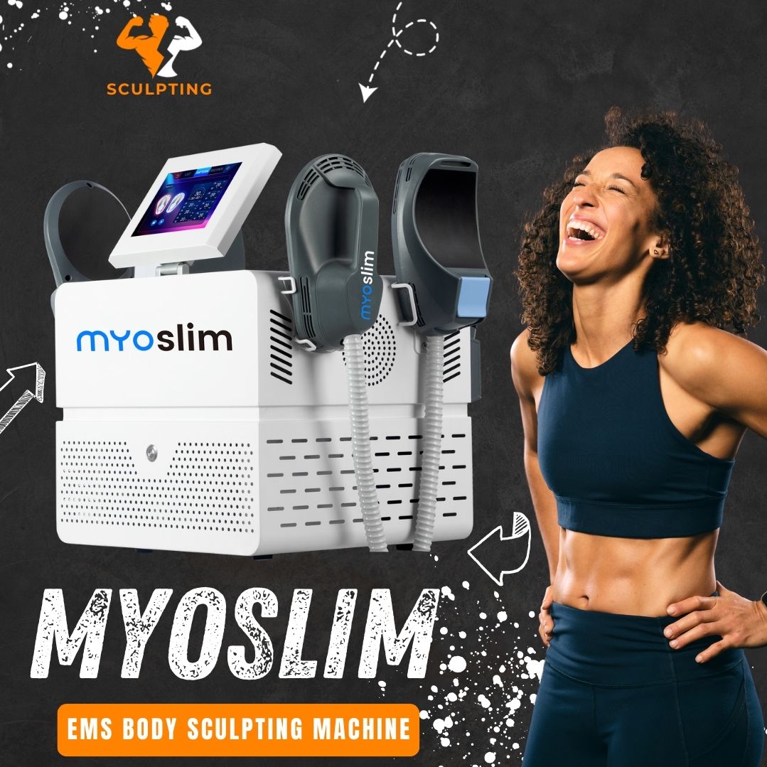 EMS Body Sculpting Machine Myoslim Professional Beauty Salon Equipment For Fat Reduction Muscle Building Burn Fat and Build Muscle Body Contouring